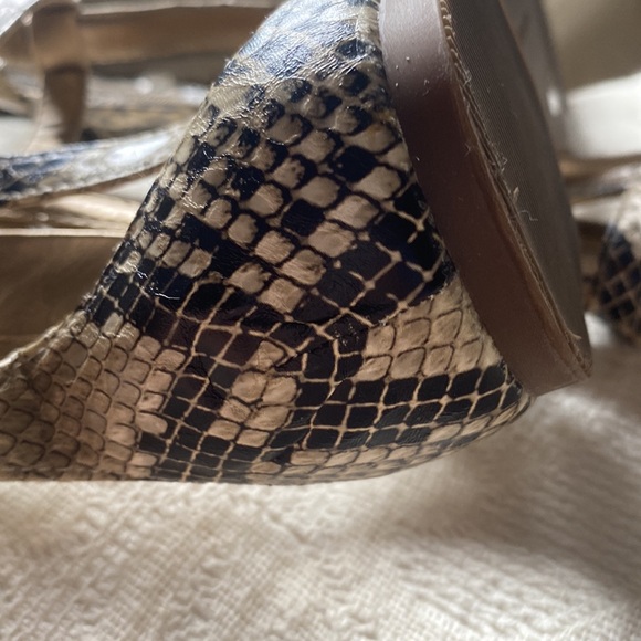 BCBGeneration High Gladiator Snakeskin Print Sandals - Picture 10 of 12